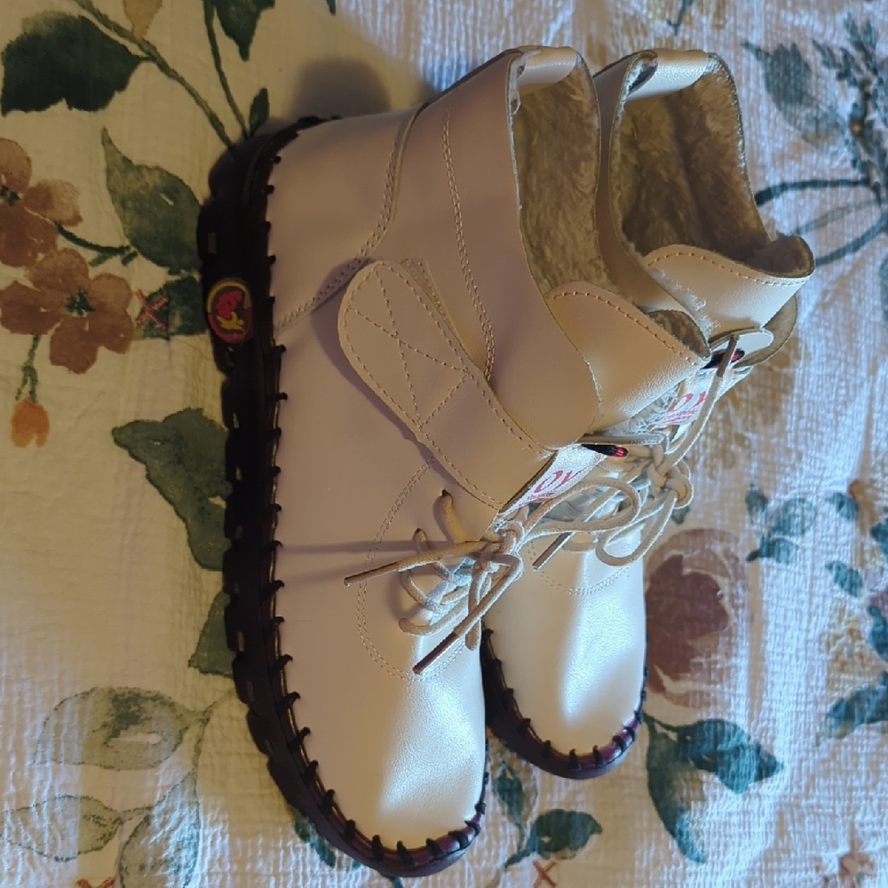 Cream Ankle Boots for Women